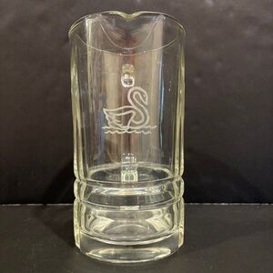 Vtg Luminarc Verrerie d'Arques Pitcher w/ Etched Swan